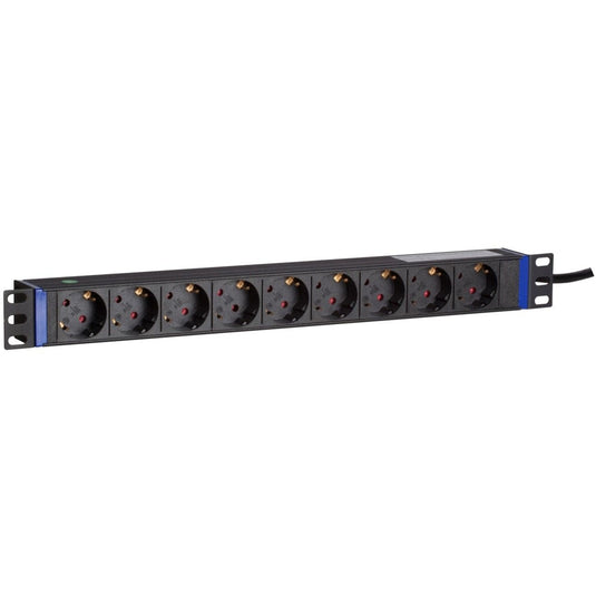 Dsi 19 inch 9 voudige stekkerdoos stekkerdoos (zwart)