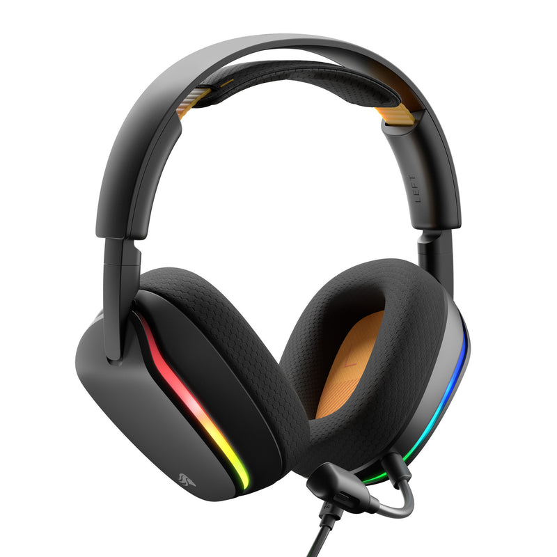 Afbeelding laden in galerijviewer, Glorious ghs eternal rgb - stereo rgb gamingheadset over-ear gaming headset (zwart, pc, ps5, ps4, switch, usb-c)
