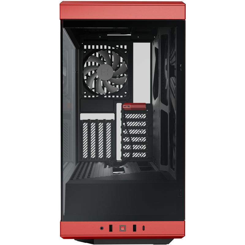 Afbeelding laden in galerijviewer, Hyte y40 midi tower behuizing (rood zwart | 2x usb-a | 1x usb-c | tempered glass)
