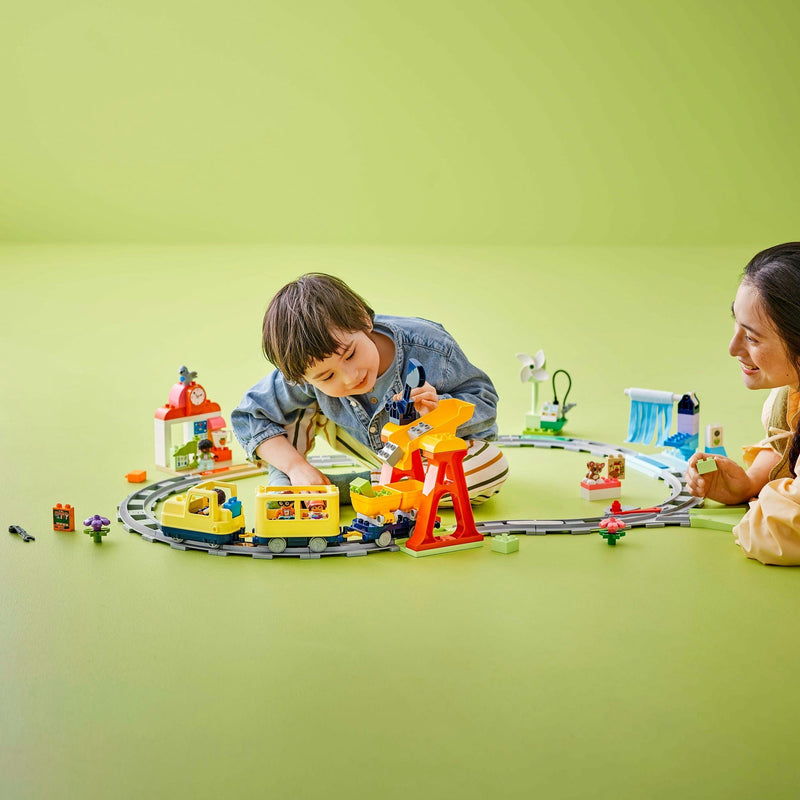 Afbeelding laden in galerijviewer, Lego duplo town 10428 grote interactieve buurttrein
