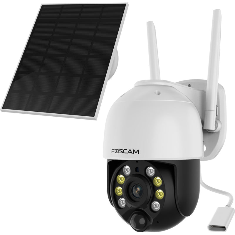 Afbeelding laden in galerijviewer, Foscam b4, 100% draadloze 2k 4mp pan tilt batterijcamera (wit)
