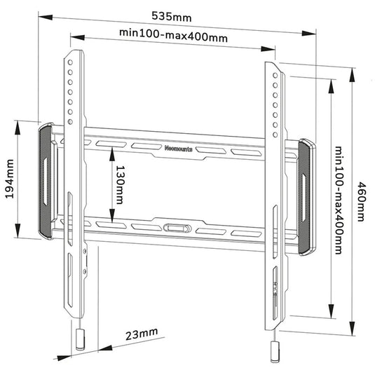 Neomounts wl30-550bl14 tv wandsteun wandmontage (zwart)