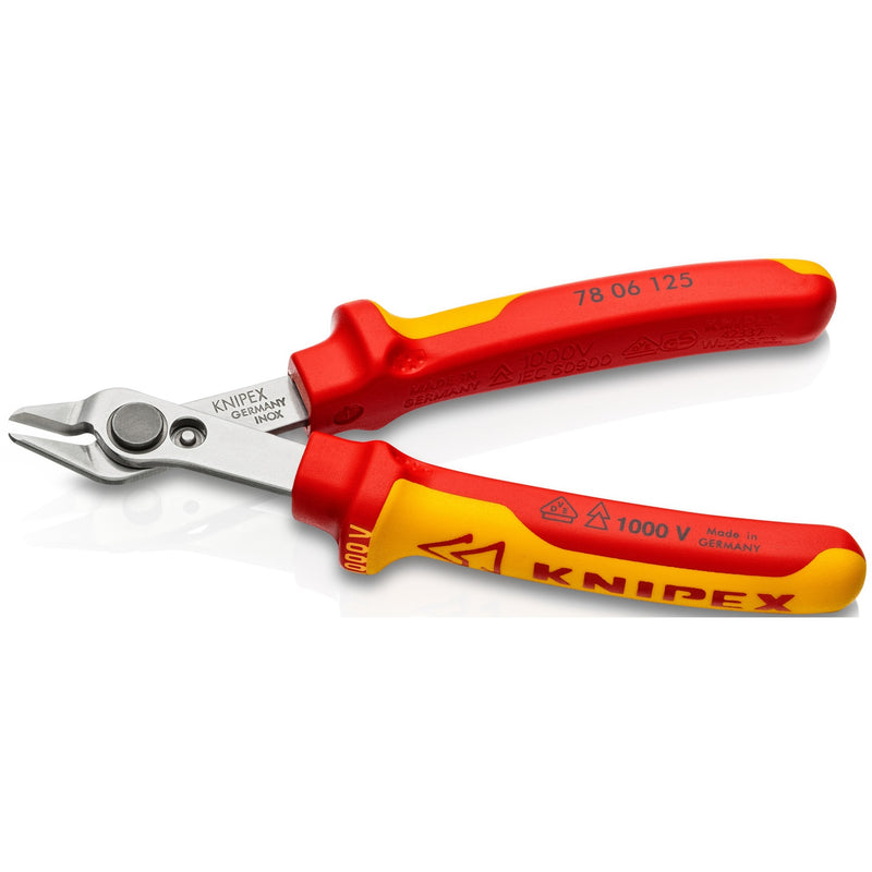 Afbeelding laden in galerijviewer, Knipex electronic super knips® vde 78 06 125 elektronica-tang (rood geel)
