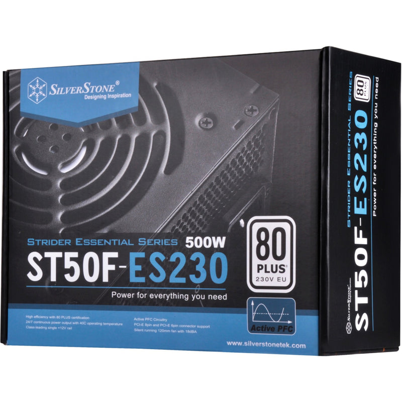 Afbeelding laden in galerijviewer, Silverstone strider essential st50f-es230 500 watt voeding (zwart, 2x pcie)
