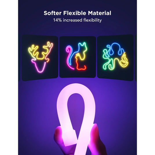 Govee slimme witte neon ledstrip 4m matter rgbic - extra flexibel
