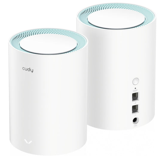 Cudy ac1200 gigabit mesh wi-fi system (2-pack) mesh router (wit)