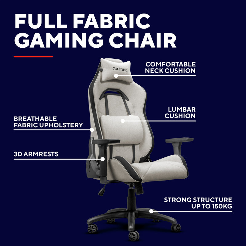 Afbeelding laden in galerijviewer, Trust gxt 723 ruya comfortabele stoffen gaming stoel
