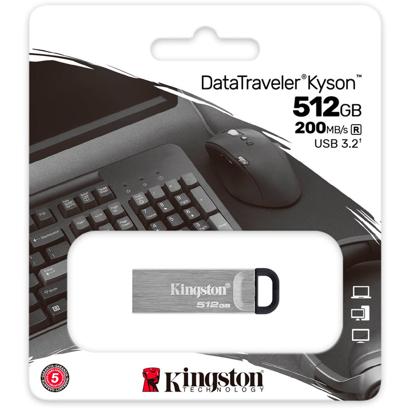 Afbeelding laden in galerijviewer, Kingston datatraveler kyson 512 gb usb-stick (zilver, dtkn 512gb)
