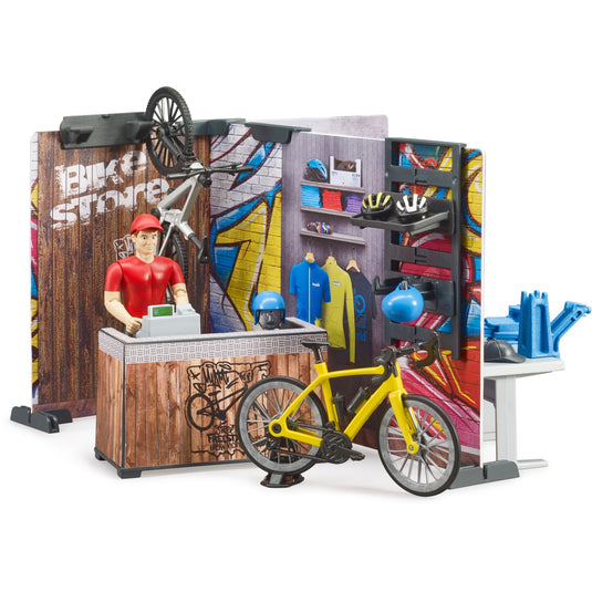 Bruder bworld fietsenwinkel speelfiguur (63120)