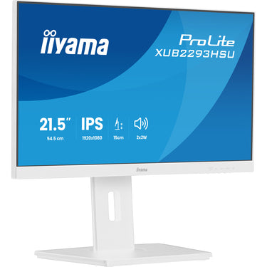Iiyama prolite xub2293hsu-w7 21.5 monitor (wit (mat), hdmi, displayport, 2x usb-a)