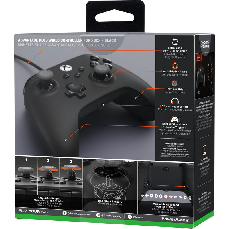 Afbeelding laden in galerijviewer, Powera advantage plus bedrade controller voor xbox series x|s (zwart, xbox series x|s, xbox one, pc)
