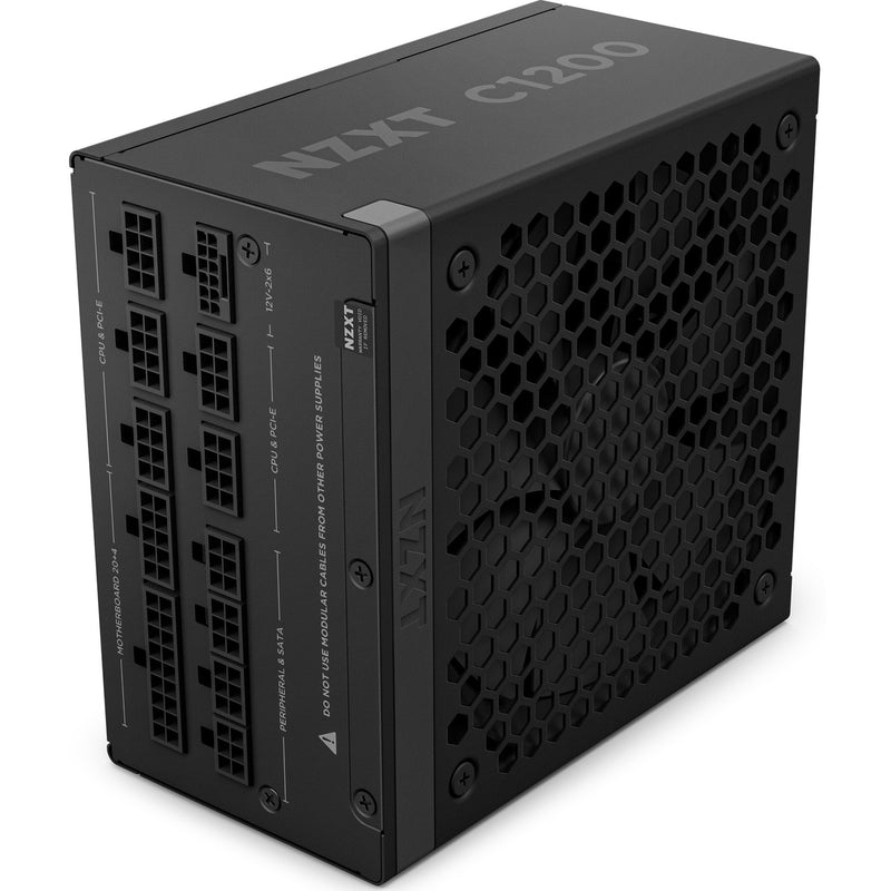 Afbeelding laden in galerijviewer, Nzxt c1200 gold atx 3.1 modulaire 1200 watt voeding (zwart, 1x 12v-2x6, 3x pcie)
