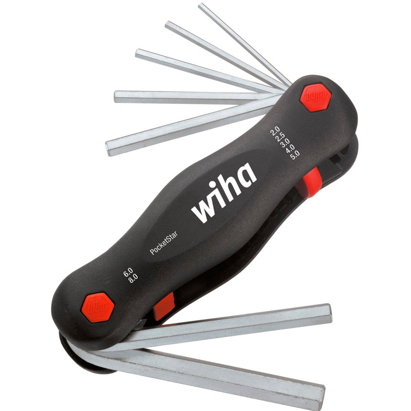 Afbeelding laden in galerijviewer, Wiha multitool pocketstar (zwart, 7-delig, sb-versie met euroslot ophanger)

