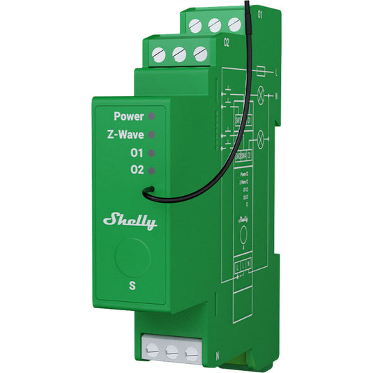 Shelly wave pro dimmer 2pm (groen)