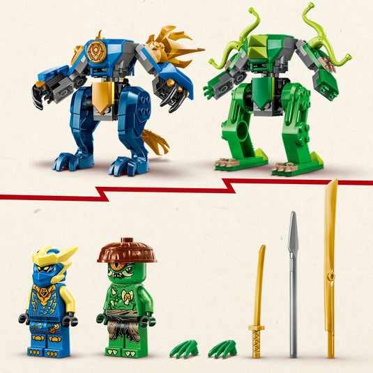 Lego ® ninjago® - jay's drakenmechastrijd - speelgoedmecha - speelset met 2 minifiguren - 71853