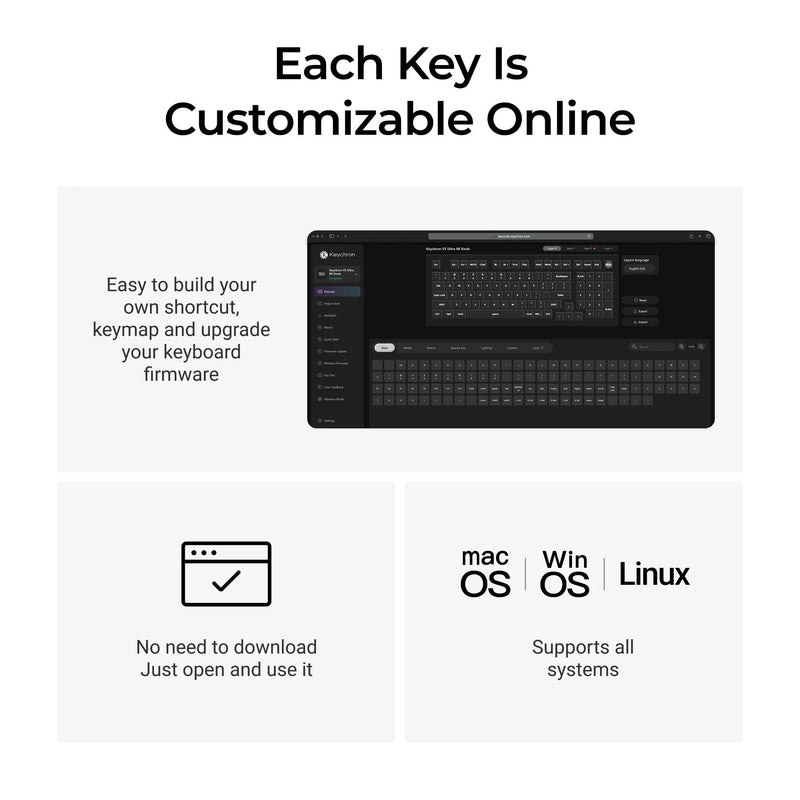 Afbeelding laden in galerijviewer, Keychron v5 ultra 8k wireless custom mechanical keyboard (zwart, us lay-out (qwerty), silk pom banana, 96%, rgb, hot swap, 2.4 ghz | bluetooth 5.3 | usb-c)
