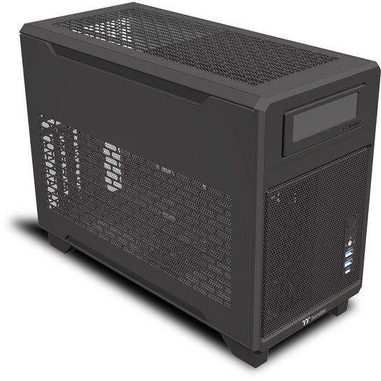 Thermaltake tr100 mini tower behuizing (zwart | 2x usb-a | 1x usb-c)