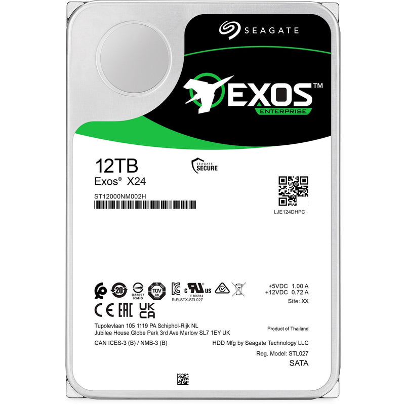 Afbeelding laden in galerijviewer, Seagate exos x24 12 tb harde schijf (st12000nm002h, sata 600, 24 7)
