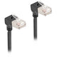 Delock rj45 network cable cat.6a s ftp slim 90° downwards downwards angled 3 m kabel (zwart)