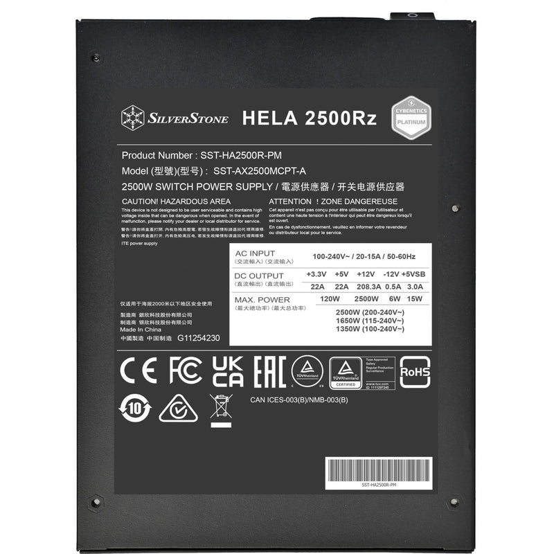 Afbeelding laden in galerijviewer, Silverstone hela 2500r 2500 watt voeding (zwart, 4x 12v-2x6, 7x pcie)
