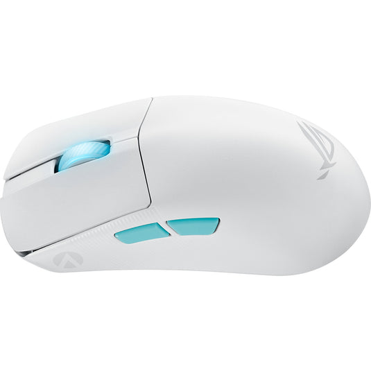 Asus rog harpe ace aim lab edition gaming muis (wit, 100 - 36.000 dpi, usb 2.0, 2,4 ghz, bluetooth, rgb leds)