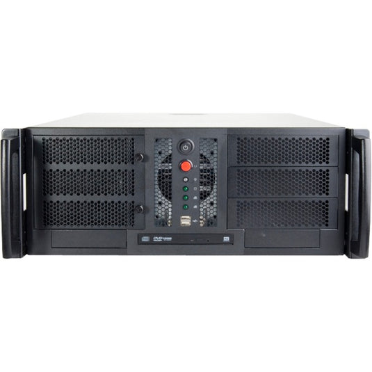 Chenbro rm42300 rack behuizing (zwart zilver | 2x usb-a 3.2 (5 gbit s))