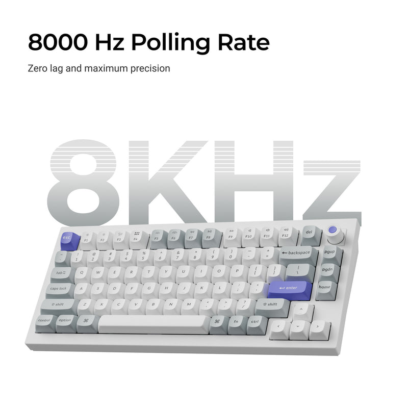Afbeelding laden in galerijviewer, Keychron q1 he 8k magnetic switch keyboard (zwart, us lay-out (qwerty), ultra-fast lime, 75%, rgb, hot swap, 8k)
