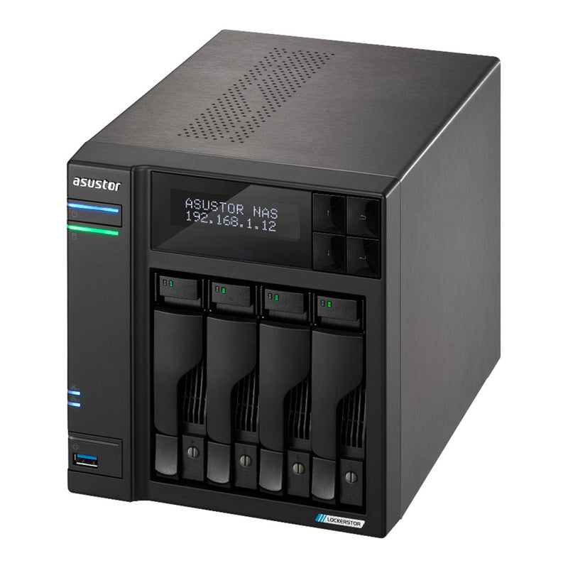 Afbeelding laden in galerijviewer, Asustor lockerstor 4 gen2+ as6704t v2 nas (zwart, 2x 5g lan, hdmi, usb)
