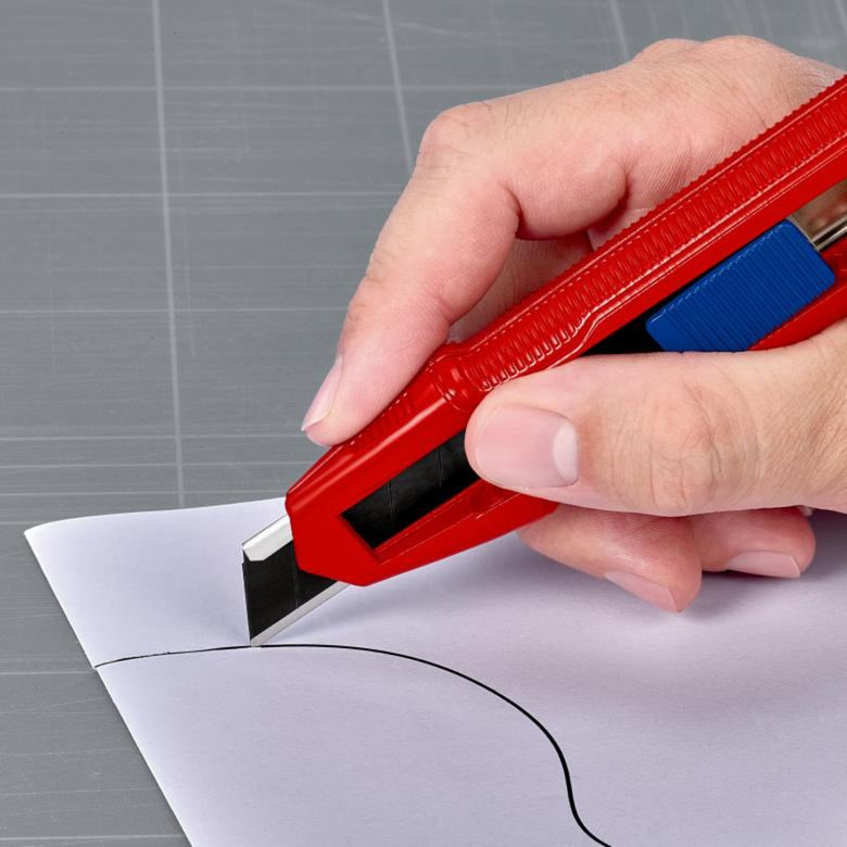 Afbeelding laden in galerijviewer, Knipex cutix universele mes stanleymes (rood blauw, incl. 2 mesbladen)
