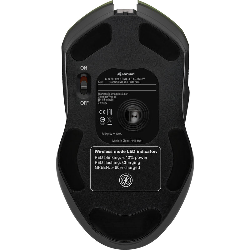 Afbeelding laden in galerijviewer, Sharkoon skiller sgm30w gaming muis (zwart, 600 - 6000 dpi, rgb, 2.4 ghz usb)
