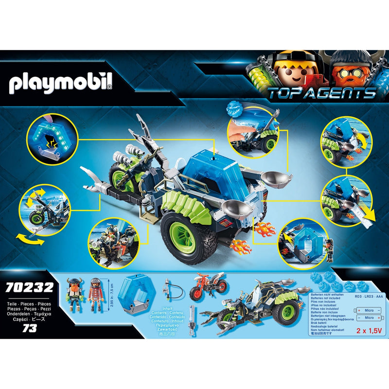 Afbeelding laden in galerijviewer, Playmobil top agents - arctic rebels sneeuwtrike constructiespeelgoed (70232)
