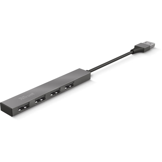 Trust halyx aluminium 4-port mini usb hub usb-hub (aluminium)