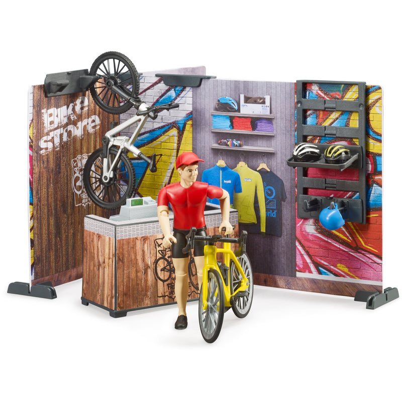 Afbeelding laden in galerijviewer, Bruder bworld fietsenwinkel speelfiguur (63120)
