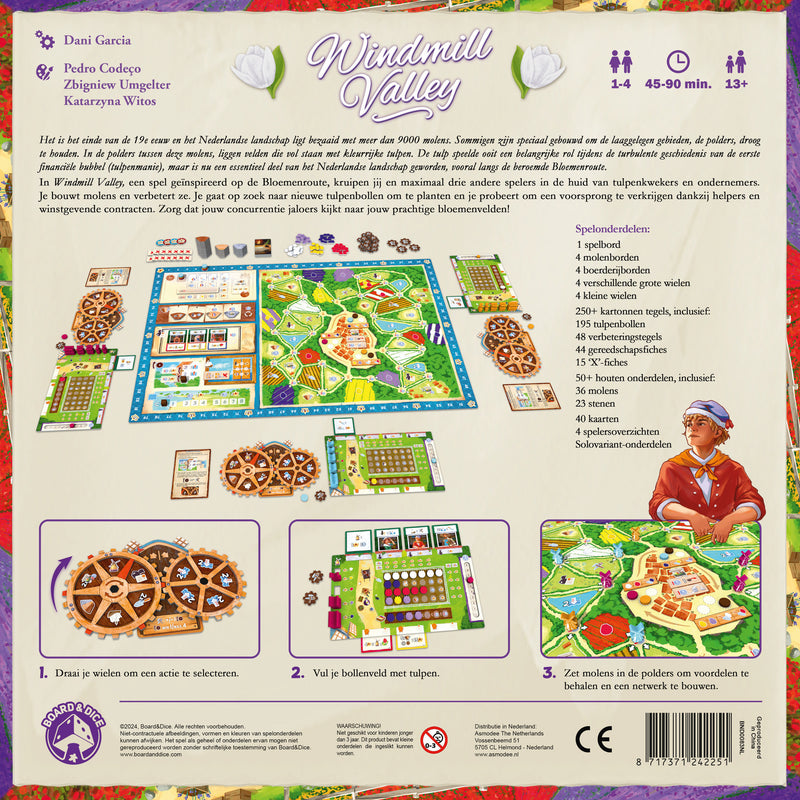 Afbeelding laden in galerijviewer, Asmodee board dice windmill valley - nederlandstalig bordspel voor 1-4 spelers
