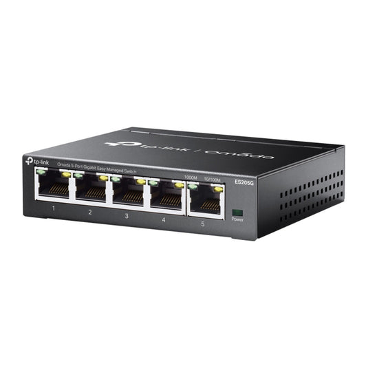 Tp-link omada es205g 5-poort gigabit easy managed switch (zwart)