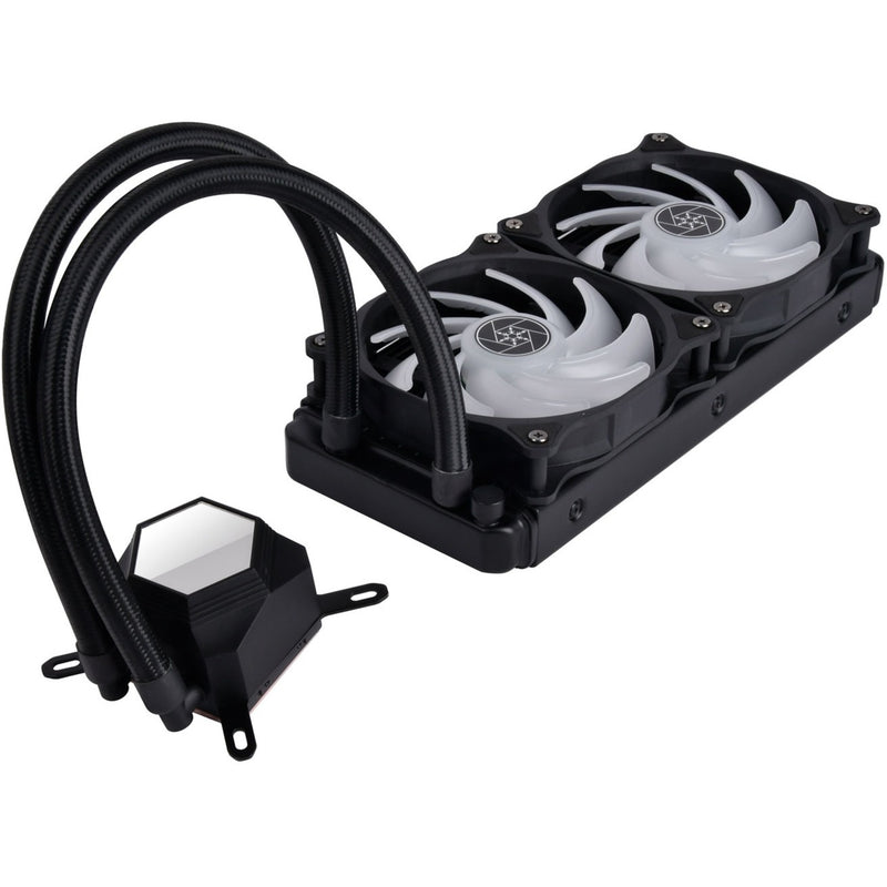 Afbeelding laden in galerijviewer, Silverstone sst-pf240-argb-v2 waterkoeling (zwart, incl. rgb controller)
