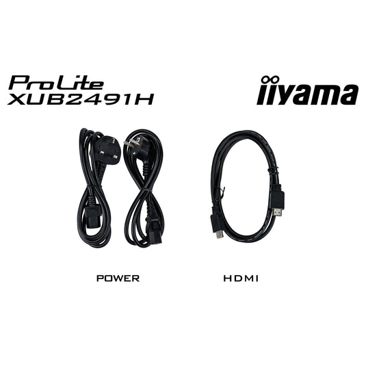 Iiyama prolite xub2491h-b1 23.8 monitor (zwart, hdmi, displayport)