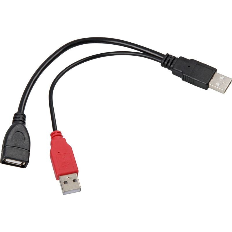 Afbeelding laden in galerijviewer, Delock y-kabel 2x usb-a 2.0 male > 1 x usb-a 2.0 female splitterkabel (zwart rood, 0,2 meter)
