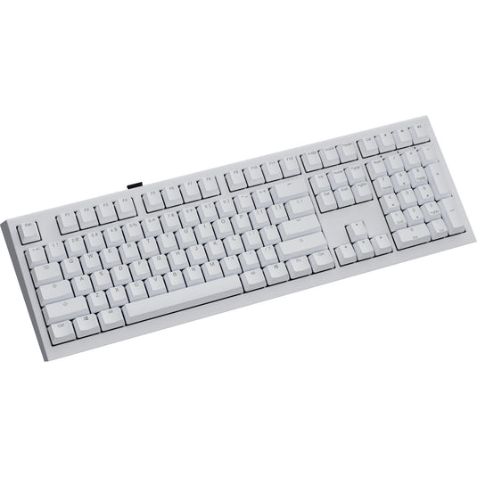 Ducky one x wireless rgb mechanisch toetsenbord (wit, us lay-out (qwerty), inductive, 100%, hot-swappable, pbt, 2.4 ghz | bluetooth | usb-c)