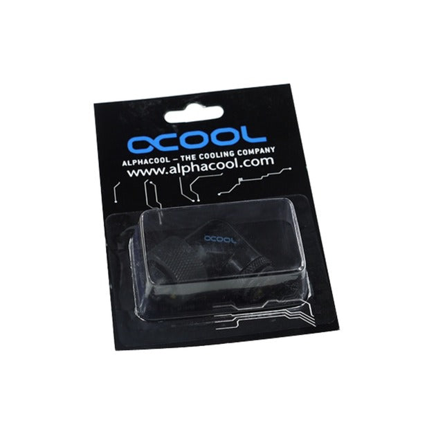 Afbeelding laden in galerijviewer, Alphacool 16 10 compression fitting 90° draaibaar g1 4 verbinding (zwart)
