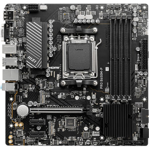 Msi pro b650m-p socket am5 moederbord (zwart, raid, 2.5 gb-lan, sound, µatx)
