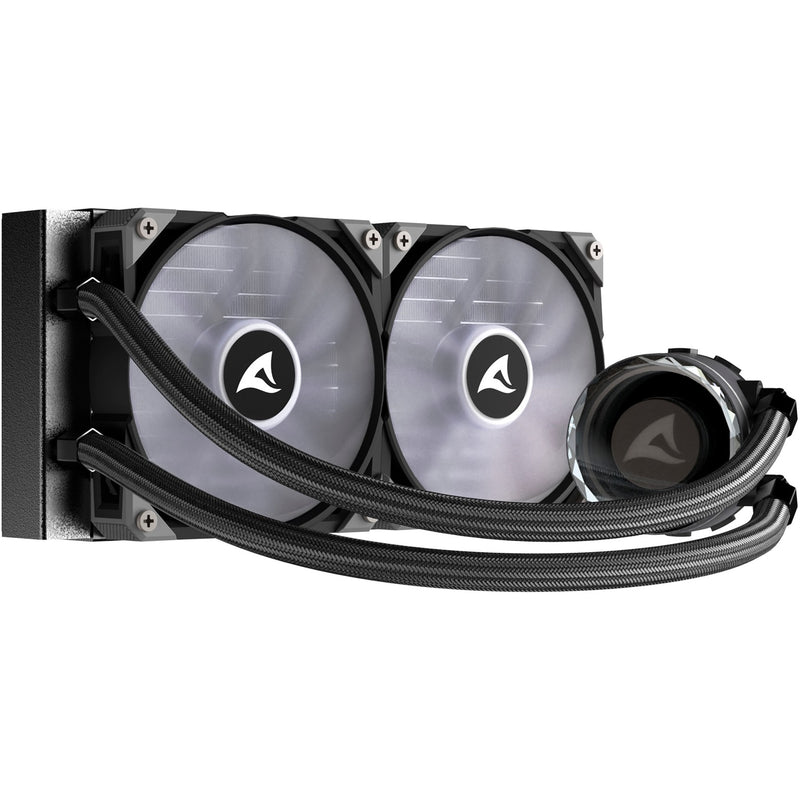 Afbeelding laden in galerijviewer, Sharkoon s80 rgb waterkoeling (zwart, 4-pins pwm fan-connector)
