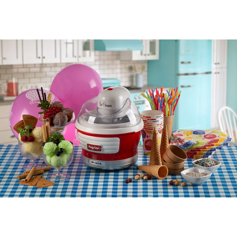 Afbeelding laden in galerijviewer, Ariete party time ijsmachine 0643 00 (rood wit)
