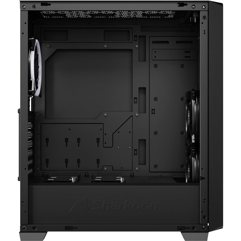 Afbeelding laden in galerijviewer, Sharkoon vs8 rgb black midi tower behuizing (zwart | 2x usb-a | 1x usb-c | rgb | tempered glass)

