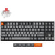 Keychron k8 max-a1 mechanisch toetsenbord (zwart, us lay-out (qwerty), super red, 80% (tkl), witte leds, osa double-shot pbt, usb-c | 2.4 ghz | bluetooth 5.1)