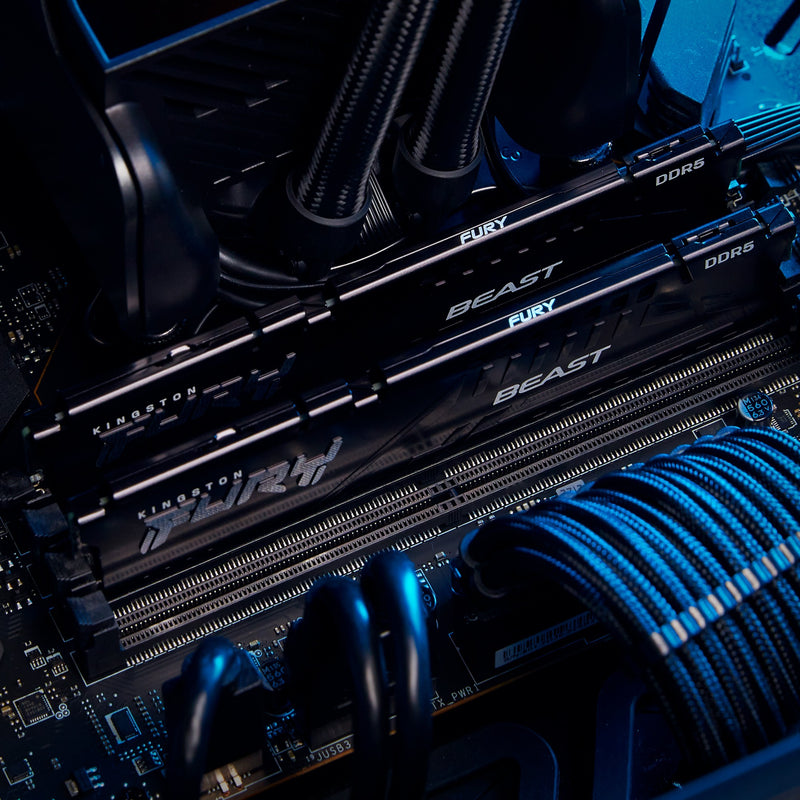 Afbeelding laden in galerijviewer, Kingston fury beast 32 gb ddr5-5600 (2x 16 gb) werkgeheugen (zwart, kf556c40bbk2-32, xmp 3.0)
