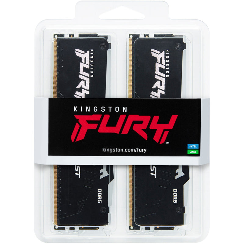 Afbeelding laden in galerijviewer, Kingston fury 64 gb ddr5-6000 (2x 32 gb) kit werkgeheugen (zwart, kf560c36bbeak2-64, beast rgb, expo)
