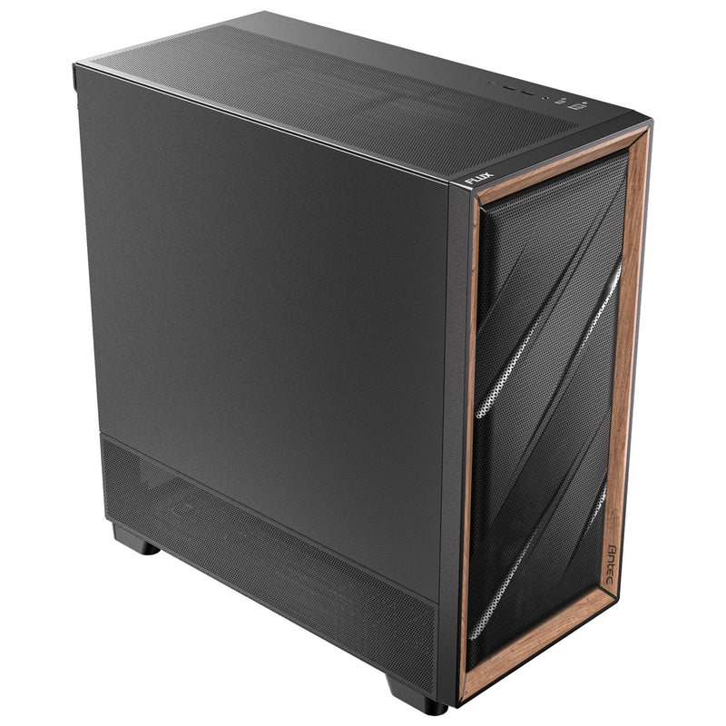 Afbeelding laden in galerijviewer, Antec flux se midi tower behuizing (zwart | 2x usb-a | 1x usb-c)
