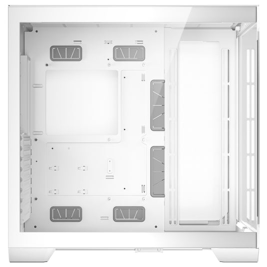 Antec c8 aluminum midi tower behuizing (wit zilver | 2x usb-a | 1x usb-c | tempered glass)