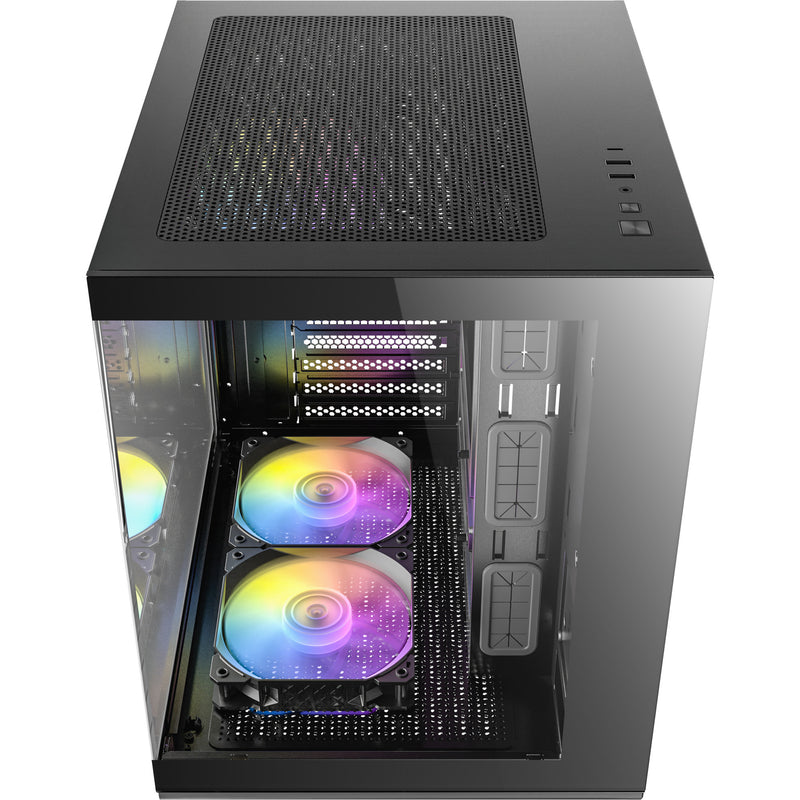 Afbeelding laden in galerijviewer, Antec cx60m argb mini tower behuizing (zwart | 3x usb-a | rgb | tempered glass)
